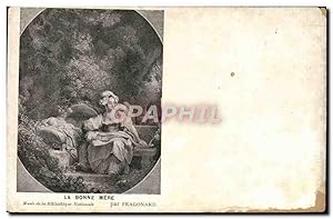 Image du vendeur pour Carte Postale Ancienne La Bonne Mere Musee De La Bibliotheque Nationale Par Fragonard mis en vente par CPAPHIL