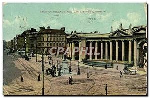 Carte Postale Ancienne Bank Of Ireland And Dame Street Dublin