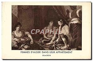 Bild des Verkufers fr Carte Postale Ancienne Femmes d'Alger Dans Leur Appartement Delacroix Algerie zum Verkauf von CPAPHIL