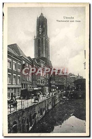 Bild des Verkufers fr Carte Postale Ancienne Utrecht Vischmarkt Met Dom zum Verkauf von CPAPHIL