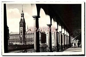 Carte Postale Moderne Hamburg Rathaus mit Arkaden