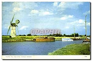 Carte Postale Moderne Thurne Mill And Dyke Norfolk Broads Moulin a vente