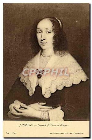 Bild des Verkufers fr Carte Postale Ancienne Janssens Portrait Of Cornelia Remaens The National Gallery London zum Verkauf von CPAPHIL