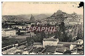 Carte Postale Ancienne Le Puy vue générale Prise Du Rocher d'Espaly