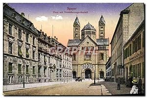 Bild des Verkufers fr Carte Postale Ancienne Speyer Dom Mit Versicherungs Anstalt zum Verkauf von CPAPHIL