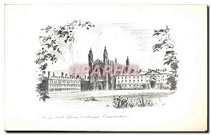 Carte Postale Moderne King's and Clare College Cambridge