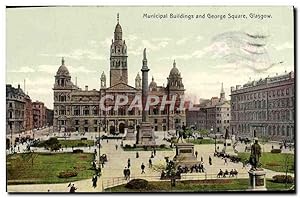 Bild des Verkufers fr Carte Postale Ancienne Municipal Buildings And George Square Glasgow zum Verkauf von CPAPHIL