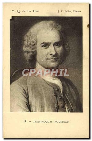 Seller image for Carte Postale Ancienne Jean Jacques Rousseau M Q de la Tour for sale by CPAPHIL