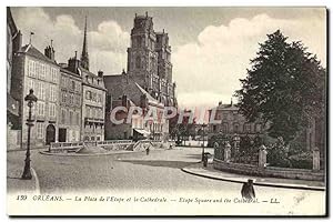 Bild des Verkufers fr Carte Postale Ancienne Orleans La Place De l'Etape Et La Cathdrale Etape Square And The Cathdrale zum Verkauf von CPAPHIL
