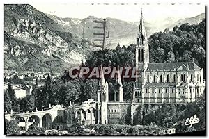 Carte Postale Moderne Lourdes Les Rampes Et La Basilique Le pic de l'Ardiden