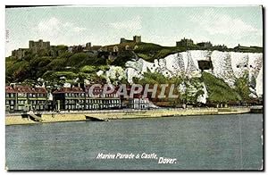 Carte Postale Ancienne Dover Marine Parine Parade Castle