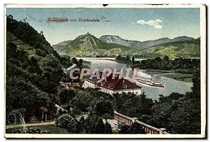 Image du vendeur pour Carte Postale Ancienne Rolandseck Mit Drachenfels mis en vente par CPAPHIL