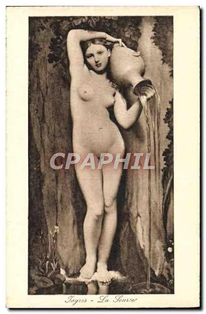 Bild des Verkufers fr Carte Postale Ancienne Ingres La Source Erotique zum Verkauf von CPAPHIL