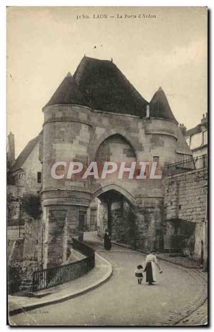 Carte Postale Ancienne Laon La Porte D'Ardon