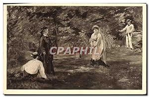 Bild des Verkufers fr Carte Postale Ancienne Edouard Manet Die Croquetpartie zum Verkauf von CPAPHIL