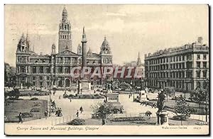 Bild des Verkufers fr Carte Postale Ancienne George Square And Municipal Buildings Glasgow zum Verkauf von CPAPHIL