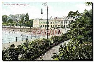Carte Postale Ancienne Abbey Crescent Torquay