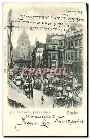 Carte Postale Ancienne Fleet Street And St Paul's Cathedral London