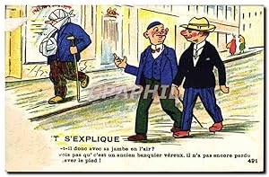 Bild des Verkufers fr Carte Postale Ancienne Humour S'Explique zum Verkauf von CPAPHIL