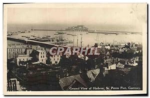Carte Postale Ancienne Général view of Harbour St Peters Port Guernsey