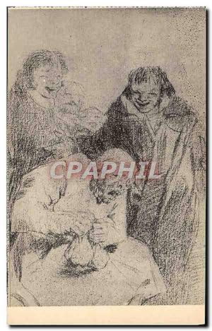 Carte Postale Ancienne Museo del Prado Madrid Dibujo de Goya Pecados Captiales