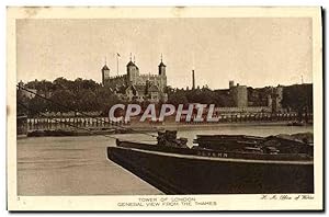 Seller image for Carte Postale Ancienne Tower of London Gnral view From the Thames for sale by CPAPHIL