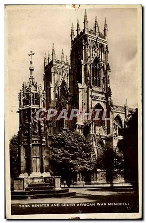 Seller image for Carte Postale Ancienne York Minster And South African War Memorial for sale by CPAPHIL