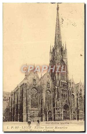 Image du vendeur pour Carte Postale Ancienne Lille Eglise Saint Maurice mis en vente par CPAPHIL