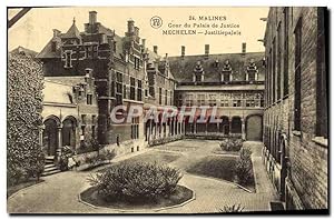 Carte Postale Ancienne Malines Cour Du Palais De Justice