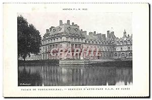 Image du vendeur pour Carte Postale Ancienne Palais de Fontainbeleau Services D'Auto Cars PLM en fort mis en vente par CPAPHIL