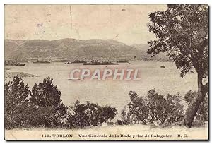 Image du vendeur pour Carte Postale Ancienne Toulon vue gnrale de la Rade Prise de Balaguier Bateaux mis en vente par CPAPHIL