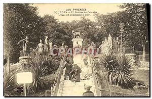 Carte Postale Ancienne Lourdes 1ere station du calvaire Jesus est condamne a mort
