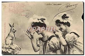 Image du vendeur pour Carte Postale Ancienne Fantaisie Femmes Lapin mis en vente par CPAPHIL