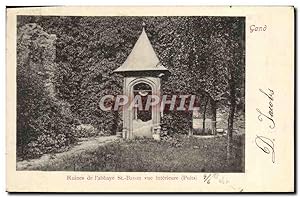 Carte Postale Ancienne Gand Ruines de l'abbaye St Bavon vue intérieure Puits