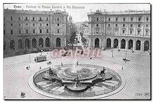 Bild des Verkufers fr Carte Postale Ancienne Roma Fontana in Piazza Termini Via Nazionale zum Verkauf von CPAPHIL