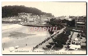 Carte Postale Ancienne San Sebastian Plaza de Cervantes Y el Casino