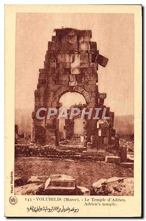 Bild des Verkufers fr Carte Postale Ancienne Volubilis Le Temple d'Adrien zum Verkauf von CPAPHIL