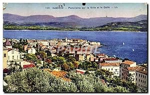 Carte Postale Ancienne Ajaccio Panorama Sur la Ville et le Golfe