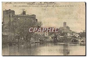 Carte Postale Ancienne Clisson vue générale du Château et de la Ville