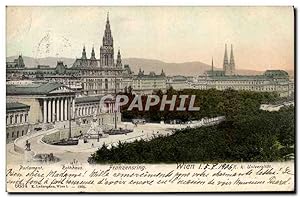 Bild des Verkufers fr Carte Postale Ancienne Parlament Rathhaus Franzensring Wien zum Verkauf von CPAPHIL