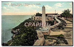 Carte Postale Ancienne Habana Bateria Antigua Obelisco en la Cabana