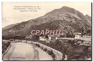 Carte Postale Ancienne Puget Theniers vue générale Vallée Du Var