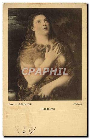 Bild des Verkufers fr Carte Postale Ancienne Maddalena Firenze Galleria Pitti Tiziano zum Verkauf von CPAPHIL