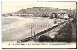 Carte Postale Ancienne San Sebastian Vista Général de la Concha vue générale de al Concha