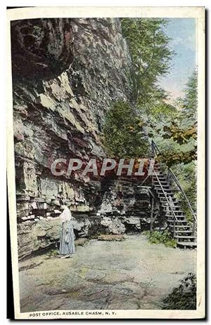 Carte Postale Ancienne Post Office Ausable Chasm
