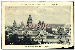 Bild des Verkufers fr Carte Postale Ancienne Exposition Coloninale Internationale Paris 1931 Temple D'Angkor Vat vue d'Ensemble zum Verkauf von CPAPHIL