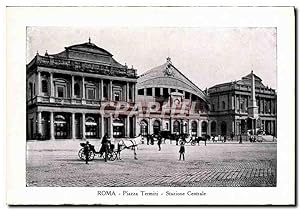 Bild des Verkufers fr Carte Postale Ancienne Roma Piazza Termini Stazione Centrale zum Verkauf von CPAPHIL