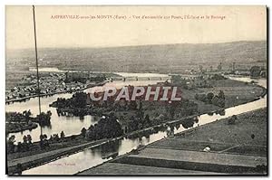 Carte Postale Ancienne Amferville Sous les Monts vue d'ensemble sur Poses l'Ecluse et le Barrage