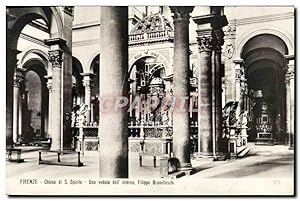 Immagine del venditore per Carte Postale Ancienne Firenze Chiese di S Spirito Una Veduta dell interno Filippa Brunelleschi venduto da CPAPHIL