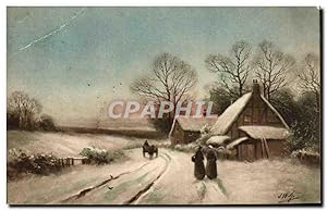 Seller image for Carte Postale Ancienne Fantaisie Paysage sous la neige for sale by CPAPHIL